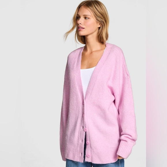 PINK Victoria's Secret Sweaters - PINK Victoria's Secret Light Pink Cardigan